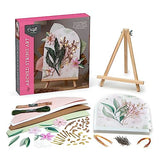 Craft Crush DIY String Art Craft Kit - Floral Interior Design DIY Activity for Teens & Adults - Complete String Art Kit with Embroidery Thread, Foam Craft Crush