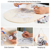 TEXTURE OF DREAMS Personalized Paint by Numbers Kit for Adults, Acrylic Painting Oil Painting on 12" Round & Circle Wood, Customized DIY Paint by TEXTURE OF DREAMS