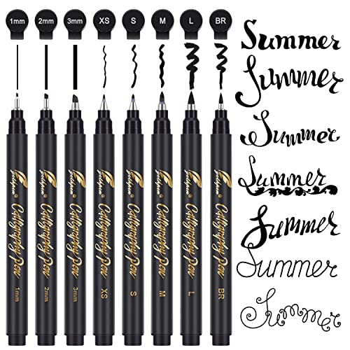 GETHPEN Calligraphy Pens,Hand Lettering Pens, Calligraphy Brush Pen set for Beginners Writing, Sketching, Scrapbooking, Journaling, Soft and Fine GETHPEN