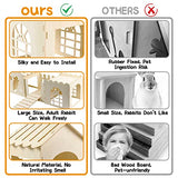 Large Rabbit Wooden Castle Hideout, Multi-Chamber Small Animal Wooden House Cage, Bunny Playhouse Habitat Decor Tunnel for Dwarf Rabbit Guinea Pig Teabelle