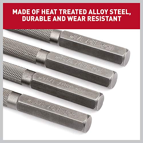 HORUSDY 4-Piece Nail Setter Punch and Center Punch Set HORUSDY