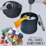 8 LBS Large Weight Rock Tumbler Grit Kit and Ceramic Tumbling Filler Media -Coarse/Medium Grit/Pre-Polished/Final Polish, Works with Any Rock SACKORANGE