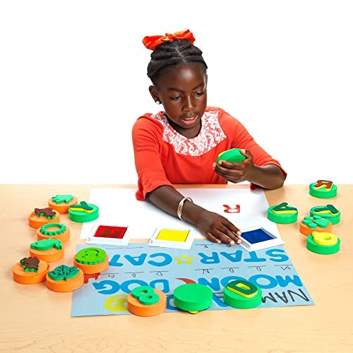 Colorations Stamping Kit, Letters, Numbers Shapes and Stamp Pads Colorations