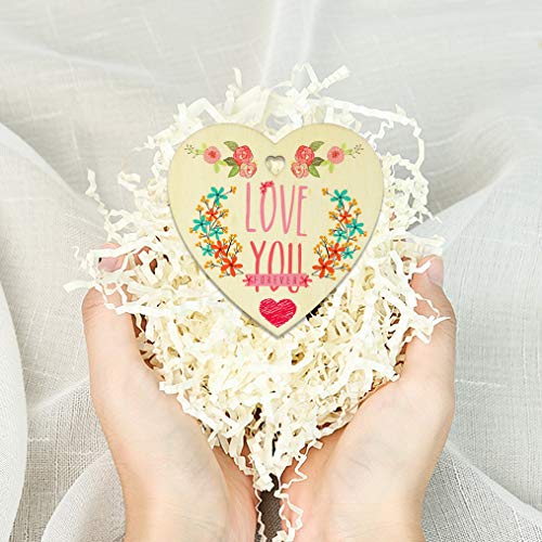 obmwang 50 Pieces 3" Natural Heart Wood Slices, DIY Wooden Ornaments Unfinished Predrilled Wooden Heart Embellishments with Natural Twine for obmwang