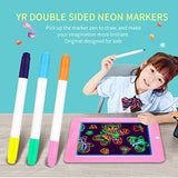 YR Dual Sided Neon Pens For Light Up LED Board, Neon Markers Applicable For Draw, Sketch, Create, Doodle, Art, Write, Learning Tablet, 12 Packs YR