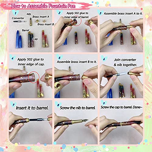 Fountain Pen and Ball-Pen Silicone Molds Epoxy UV Resin Casting Kit of 22 FUNSHOWCASE