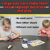 Attatoy DIY Craft Wood Car Kit (10-Piece Set); Unfinished Mini Wooden Race Car Craft Project for Kids Attatoy