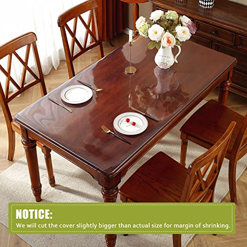 OstepDecor Clear Table Protector 2mm Thick, 24 x 48 Inch Clear Table Cover Protector, Plastic Table Cover, Clear Desk Mat Desk Pad, Desk Protector OstepDecor