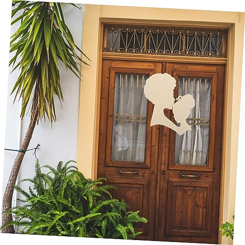 COHEALI Mother's Day Wood Chips Unfinished Wood African Women Wood Cutout Wooden Birch Plywood Discs Home Ornament Head Cutout Girls Crafts Head Mold COHEALI