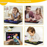 Kookoosmart LED Writing Message Board, Neon Glow Drawing Board, Light Up Flashing Box Message, Erasable Board Arts and Acrylic Kids Crafts Doodle, Kookoosmart