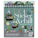 Sticker & Chill Sticker Book for Adults – 800+ Repositionable Clings Create Designs on 10 Spiral Bound Scene Pages – Easy, Fun & Stress Relieving Craft Crush