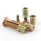 UtySty 10 Set Hex Threaded Inserts Nut M10 External with M8 Internal Threaded Screw Kit Countersunk Socket Bolt Fastener Connector for Wood Furniture UtySty