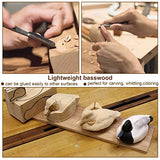 RHBLME 40 PCS Basswood Carving Blocks, 4" x 1" x 1" Unfinished Wood Blocks for Carving, Wooden Cubes Soft Solid Wooden Basswood for Wood Carving RHBLME