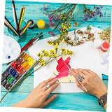 FUNOMOCYA 2 Sets Handmade Rabbit Material Unfinished Wood Decor DIY Bunny Decoration DIY Bunny Table Decor Blank Bunny Wood Decor Ornament Bunny Wood FUNOMOCYA