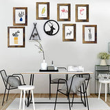 PETAFLOP Gallery Wall Frame Set 7 Pack Distressed Picture Frame Set, One 8x10, Two 5x7, Four 4x6 Picture Frames PETAFLOP