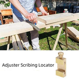AYNEFY Woodworking Ruler Positioning Adjuster Scribing Locator, Ruler Stops Fences Woodworking Scribing Steel Ruler Positioning Block Angle Line AYNEFY