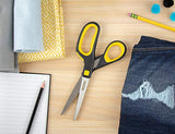 Stanley 8 Inch All-Purpose Ergonomic Scissor (SCI8EST-YLW), Yellow/Black STANLEY