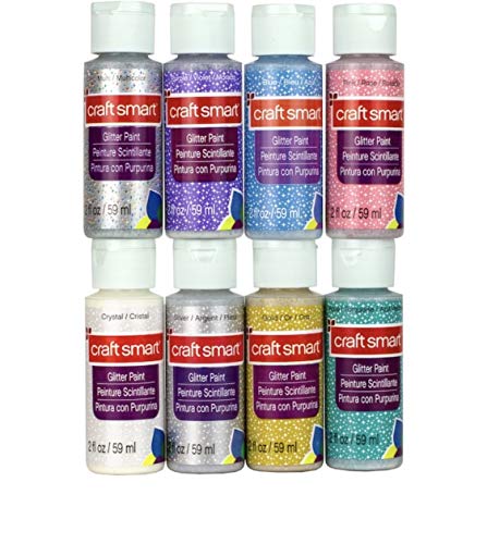 Glitter Acrylic Paint Set by Craft Smart 8 pcs Craftsmart