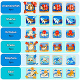 TOY Life Wooden Toddler Puzzle Gift Toys for 1 2 3 Years Old Boys Girls, 6 Pack Baby Puzzle for Kids Age 1-3, Sea Animal Shaped Montessori Toys STEM TOY Life