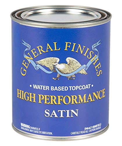 General Finishes High Performance Water Based Topcoat, 1 Quart, Satin - WoodArtSupply