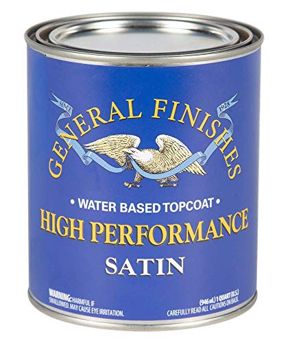 General Finishes High Performance Water Based Topcoat, 1 Quart, Satin General Finishes