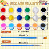 280 Pcs Washable Paint for Kids Arts and Crafts, 20 Gouache Watercolor Paint Sets of 12 Colors for Party Classroom Painting Supplies, 20 Flat and 20 DUA MAIGA