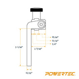 POWERTEC 71856 48"x4 Universal T track with 1 Pc 3" T track Flip Stop for Woodworking, Double-Cut Profile T track with Fence Flip Stop POWERTEC
