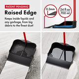 Tyroler Multi-Purpose Extra Large 100% Rubber Dustpan for Dry & Wet Floor Cleaning Indoor and Outdoor | New 105cm Long Aluminum Anti-Rust Handle | Tyroler Bright Tools