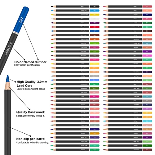 TanSon Drawing Kit,98PCS Drawing & Art Supplies Kit-Include Graphite Sketch Pencils,Colored Pencils,Charcoal Pencils Art Set and Portable Case,Ideal - WoodArtSupply