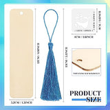 92 Pieces Unfinished Wood Bookmark with Colorful Tassels DIY Templates Blank Bookmarks Ornament Wooden Bookmarks DIY Bookmarks for Kids DIY Crafts TaoBary