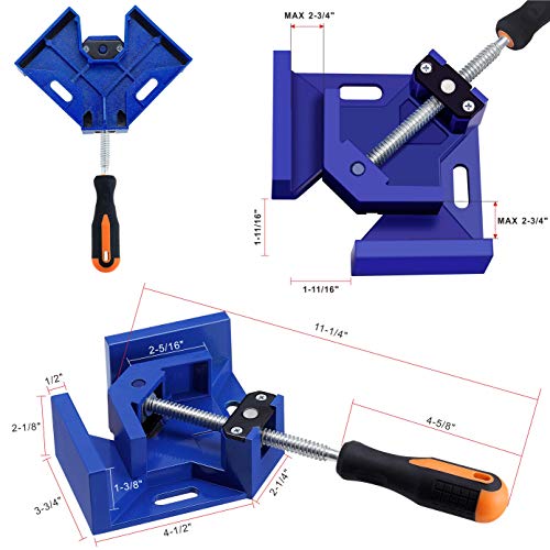 WETOLS Corner Clamp 2pcs 90 Degree Right Angle Clamp with