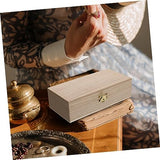 VOSAREA 9 Pcs clamshell wooden box mini containers obx jewelry moisennette jewelry Rustic Jewelry Chest jewelry organizer tray unfinished wood VOSAREA