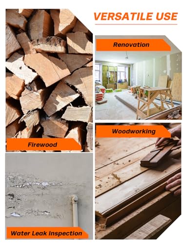 Mecurate Pinless Moisture Meter Wood Non-Destructive Meter for Walls, Drywall Wood and Building Material Dampness Inspection Mecurate