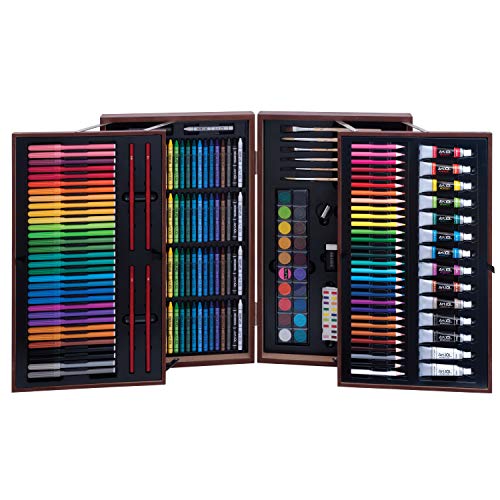 Art 101 Deluxe Art Set, Assorted Colors, 215 Pieces (53215) - WoodArtSupply