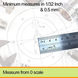 YouOKLight Metal Ruler Set,6 inch Ruler and 12 inch Ruler. Ruler Inches and Centimeters,Metric Ruler 12 Inches,Metal Ruler 12 inch,Drawing YouOKLight