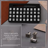 38 PCS Leather Stamping Tools, Leather Stamping Kit with 36pcs Letters and Numbers, Rubber Hammer, Leather Punch Tools, Leather Stamp Set Leather ZMAAGG