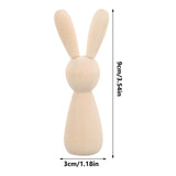 VILLCASE 10pcs House Decorations for Home Wooden Playset Home Accessories Decor Shelf Decorations Wooden Toys Wooden Rabbits Unfinished Wood Peg VILLCASE
