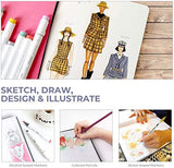 Marker Pads Art Sketchbook, Ohuhu 6.9"x6.5" Mini Square Size, 120LB/200GSM Heavy Smooth Drawing Papers, 30 Sheets/60 Pages, Hardcover Sketch Book, Ohuhu