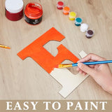 Soaoo 52 Pieces 8 Inch Unfinished Blank Wooden Letters Surface Big Wooden Alphabet Letters for Painting, DIY Projects, Tabletop, Home Wall Decor, Soaoo