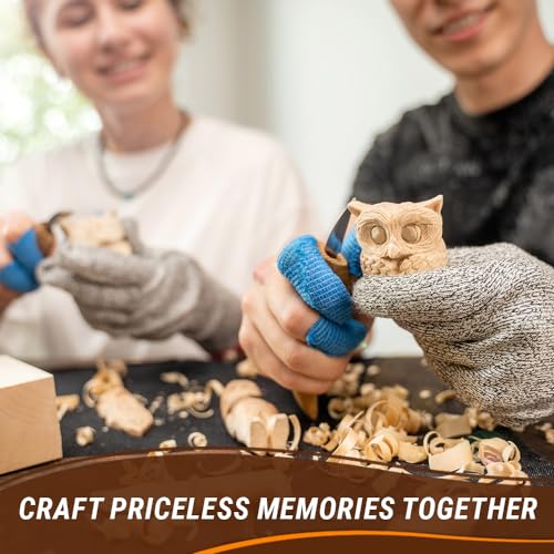 BeaverCraft BW19 Basswood Carving Blocks Whittling Wood Carving Kit 19PCS Wooden Blocks for Crafts Bass Wood for Carving - Unfinished Wood Blocks Set BeaverCraft