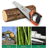 14 Inch Wood Hand Saw, 11 TPI Universal Handsaw Non-slip Ergonomic Handle Rustproof Wood Saw WBJKZJD