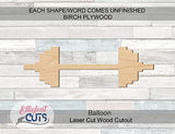 Barbell Wood Cutouts for crafts, Laser Cut Wood Shapes 5mm thick Baltic Birch Wood, Multiple Sizes Available Elliefont Styles