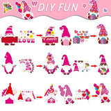chiazllta 30 Packs Valentine's Day Craft Kits DIY Gnome Art Craft for Preschool Kids, Valentine's Make Your Own Gnome Paper Craft Set for Home Class chiazllta