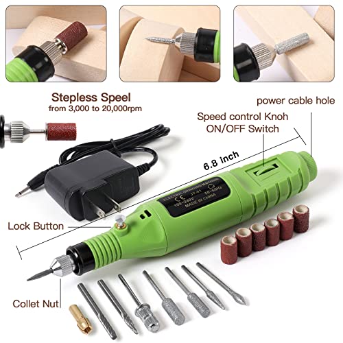 Upgrade 38 PCS Wood Carving Kit,Wood Carving Tool, Wood Carving Knife Set & Electric Polishing Machine,Including Tool Box,for Beginner and Carpenter RXSDUS