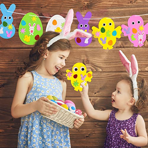 Max Fun 302pcs Foam Stickers Set DIY Egg Chick Easter Decorations for Kids Crafts Party Favors Supplies (Easter Egg+Bunny+Chicks) Max Fun