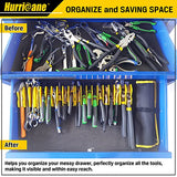 HURRICANE Plier Organizer Rack, 10-Slot Pliers Cutters Organizer Rack with Non-Slip Rubber Base, Tool Organizer, Tool Drawer Toolbox Organizer and HURRICANE