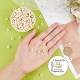 OLYCRAFT 1000PCS 8mm Wooden Flat Spacer Beads Unfinished Flat Wood Loose Beads Wooden Coin Spacer Beads for DIY Bracelet Necklace Earring Craft OLYCRAFT