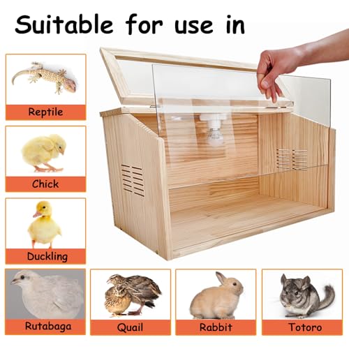 Wooden Chicken brooder Box Quail rutinChick brooder,Chicken Bedding for coop Chicken brooder Box Baby Chicken coop Heater Supplies Indoor Chicken Dddzerong