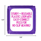 Made By Me Ultimate Weaving Loom, Includes 378 Craft Loops & 1 Weaving Loom with Tool, Makes 25 Projects, 9 Rainbow Colors of Weaving Loops, Hook & Made By Me