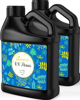 Bsrezn 2000g Bulk UV Resin Hard, Crystal Clear Large UV Cure Epoxy Resin Kit Premixed Resina UV Transparent Solar Activated Glue for Jewelry Making Bsrezn